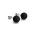 Matte Black Agate | .925 Sterling Silver | Gemstone Stud Earrings